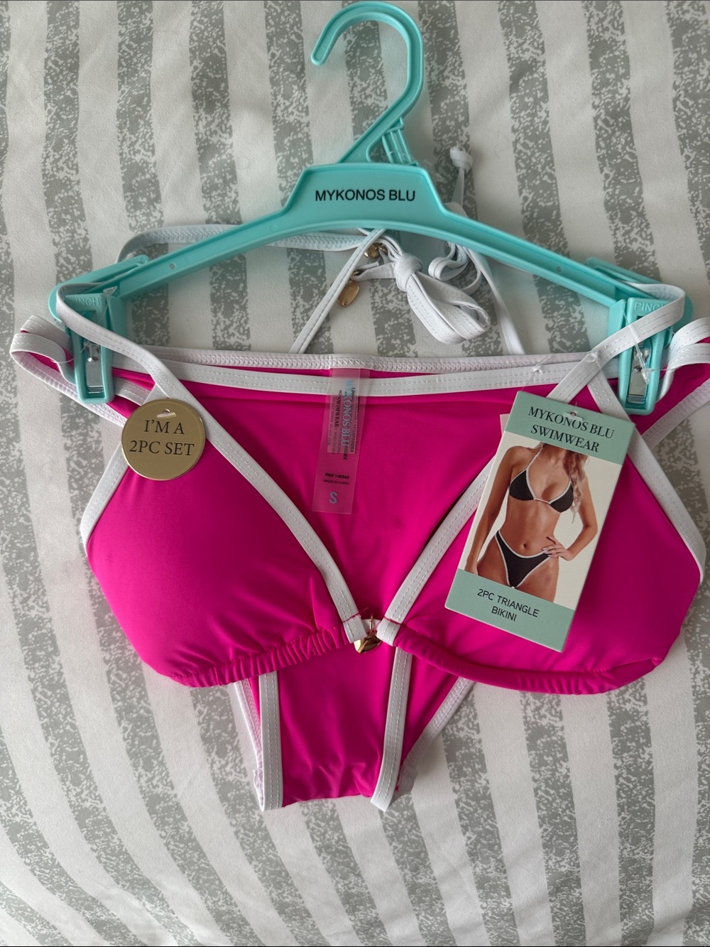 Women's Pink Triangle Bikini - 2PC Set